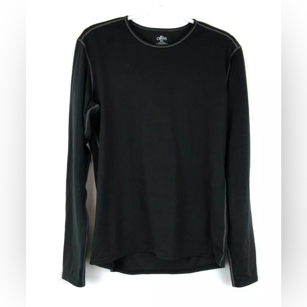 Hot Chillys Women’s Black Jersey Knit Long Sleeve Tee, Size Medium